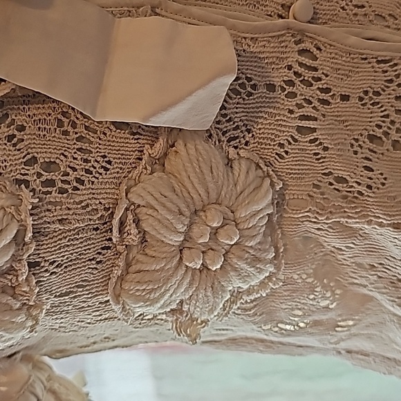 NEW Johnny Was - Vintage Small NWT Joystick Crochet Beige Cardigan - Picture 2 of 7